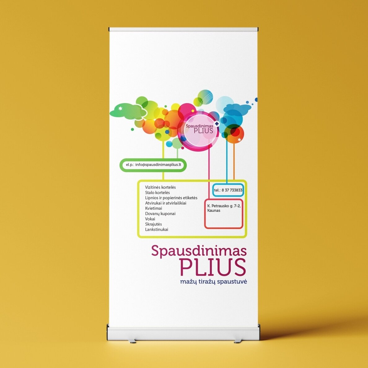 IŠTRAUKIAMAS STENDAS ROLL UP 850X2000 MM